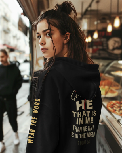 Greater is HE Hoodie (AU Edition)