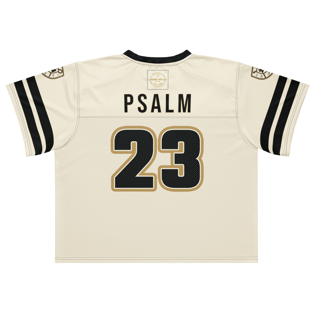 Psalm 23 Football Jersey (Light Edition) | Minimal Christian Football Jersey | Logos Threads