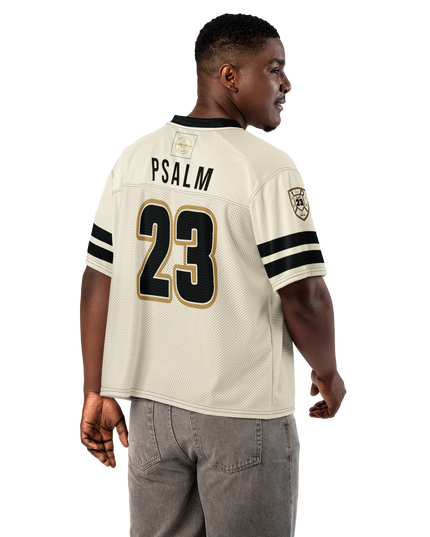 Psalm 23 Football Jersey (Light Edition) | Minimal Christian Football Jersey | Logos Threads