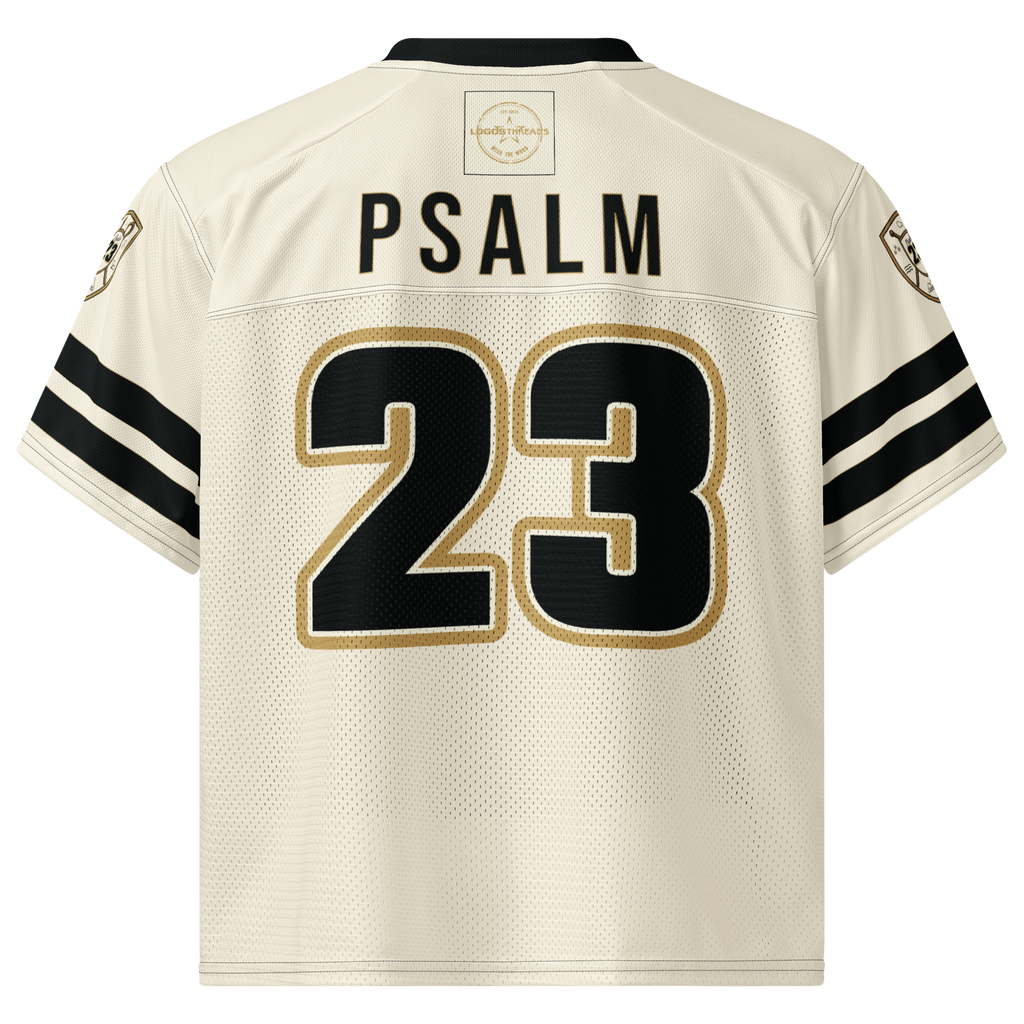 Psalm 23 Football Jersey (Light Edition) | Minimal Christian Football Jersey | Logos Threads