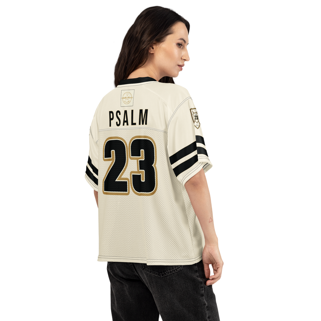 Psalm 23 Football Jersey (Light Edition) | Minimal Christian Football Jersey | Logos Threads
