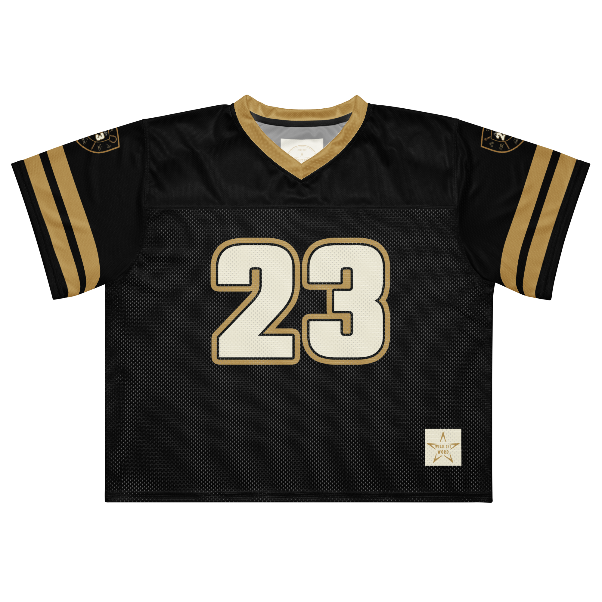 Psalm 23 Football Jersey (Dark Edition) | Minimal Christian Football Jersey | Logos Threads