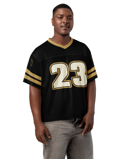 Psalm 23 Football Jersey (Dark Edition) | Minimal Christian Football Jersey | Logos Threads