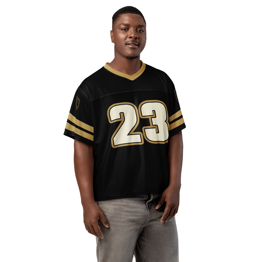Psalm 23 Football Jersey (Dark Edition) | Minimal Christian Football Jersey | Logos Threads