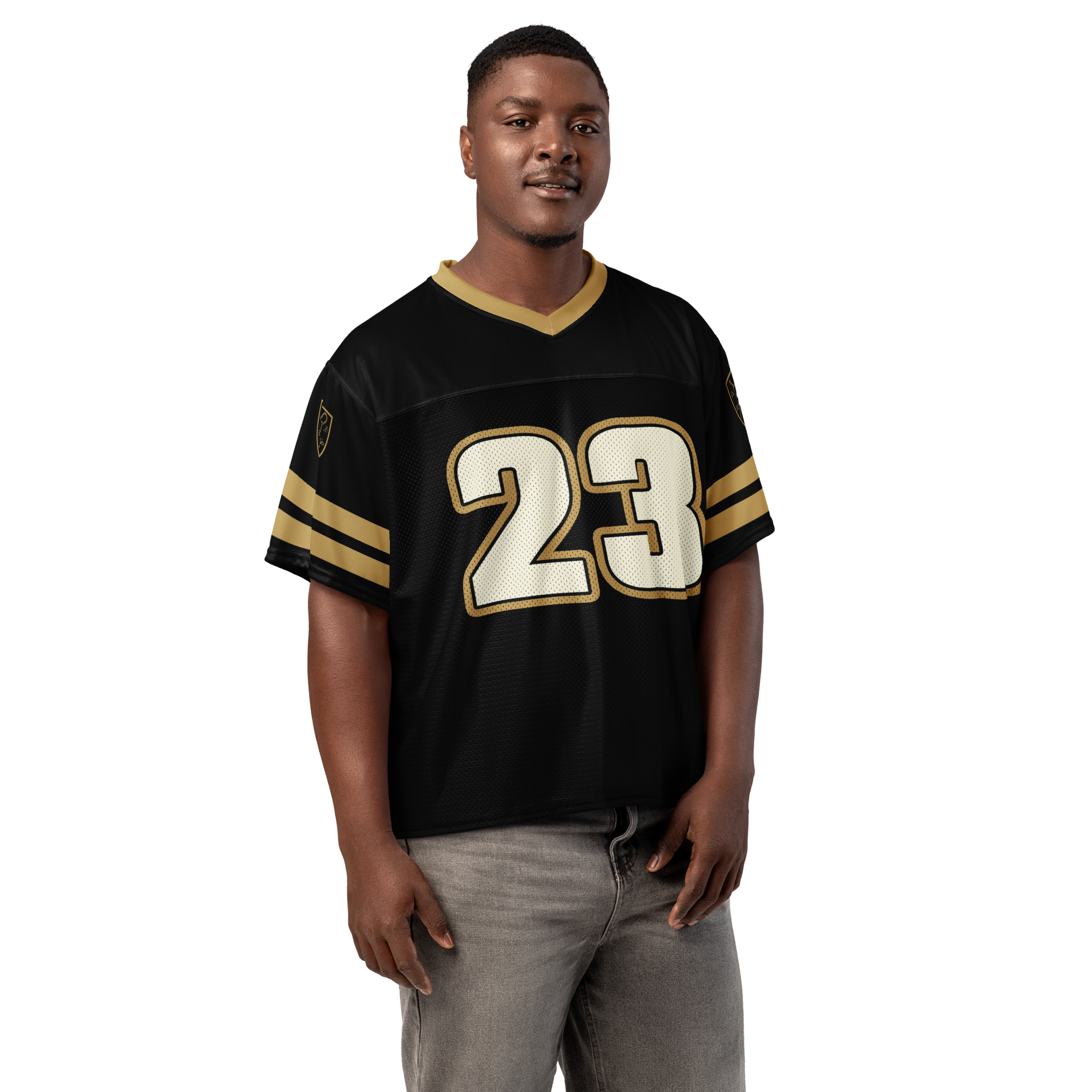 Psalm 23 Football Jersey (Dark Edition) | Minimal Christian Football Jersey | Logos Threads