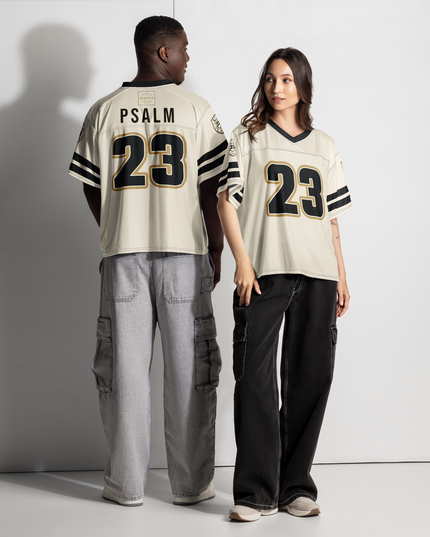 Psalm 23 Football Jersey (Light Edition) | Minimal Christian Football Jersey | Logos Threads