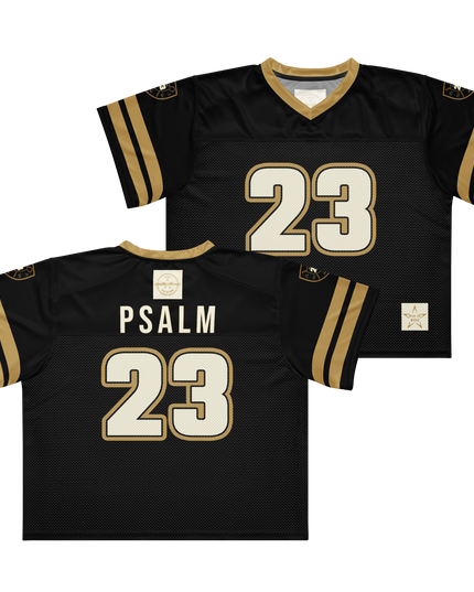 Psalm 23 Football Jersey (Dark Edition) | Minimal Christian Football Jersey | Logos Threads