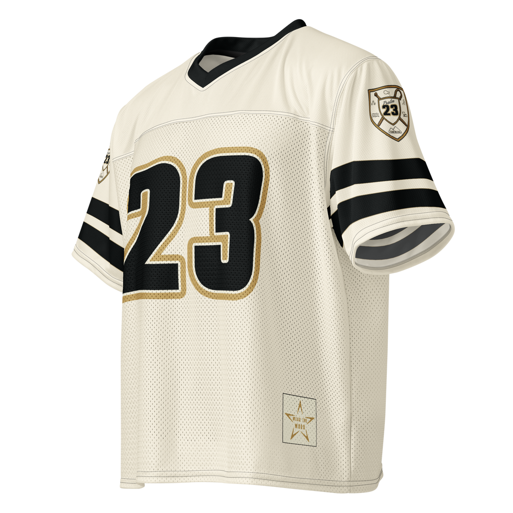 Psalm 23 Football Jersey (Light Edition) | Minimal Christian Football Jersey | Logos Threads