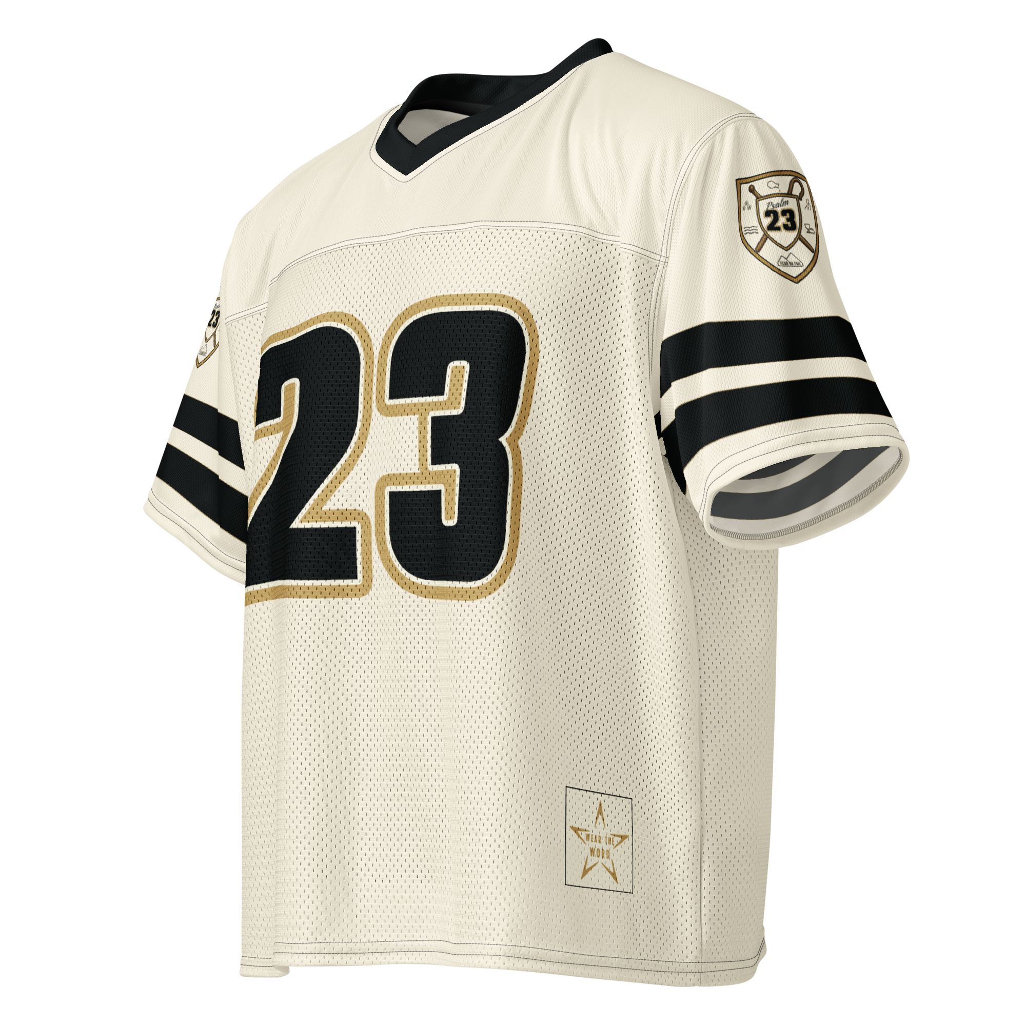 Psalm 23 Football Jersey (Light Edition) | Minimal Christian Football Jersey | Logos Threads
