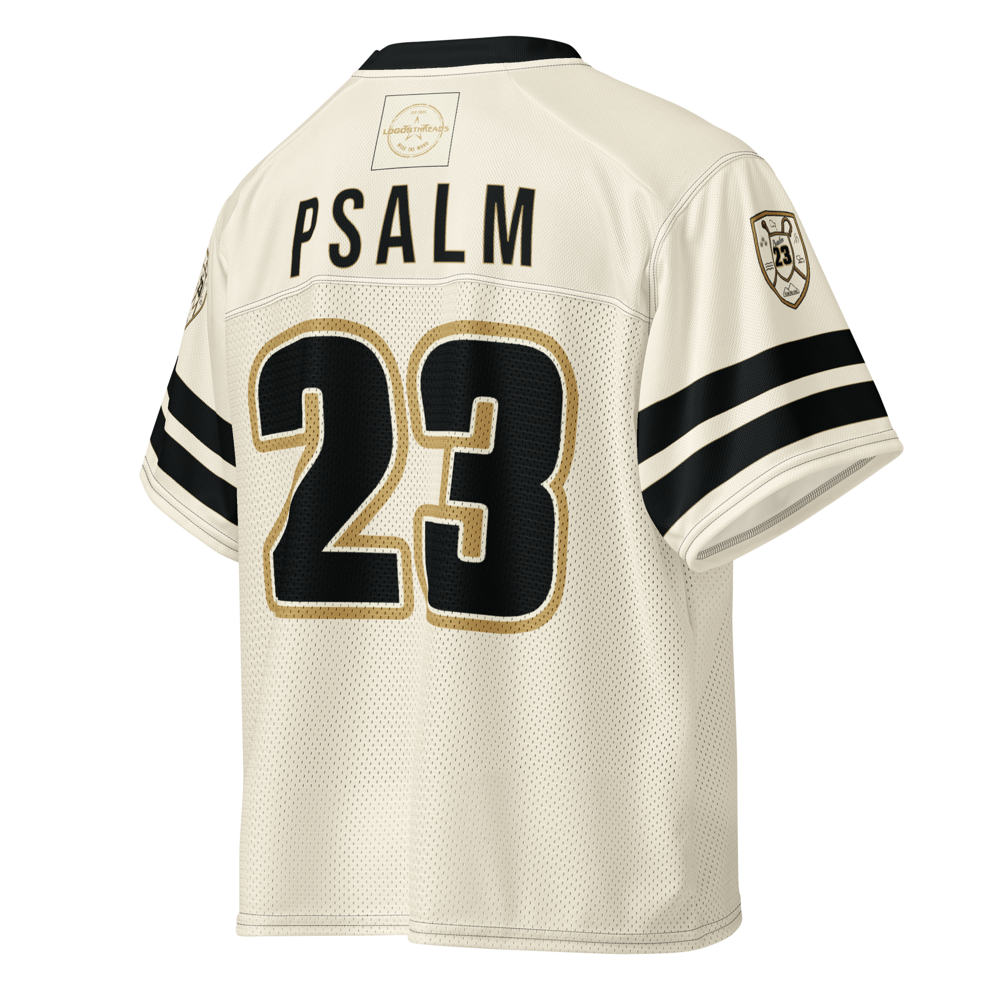 Psalm 23 Football Jersey (Light Edition) | Minimal Christian Football Jersey | Logos Threads