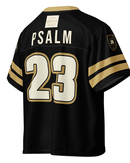 Psalm 23 Football Jersey (Dark Edition) | Minimal Christian Football Jersey | Logos Threads