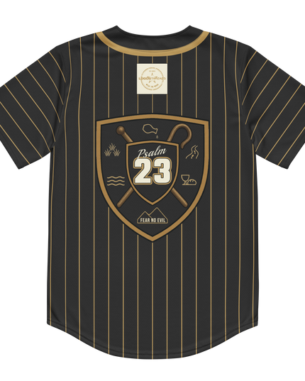 Psalm 23 Baseball Jersey (Dark Edition) | Minimal Christian Baseball Jersey | Logos Threads