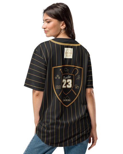 Psalm 23 Baseball Jersey (Dark Edition) | Minimal Christian Baseball Jersey | Logos Threads
