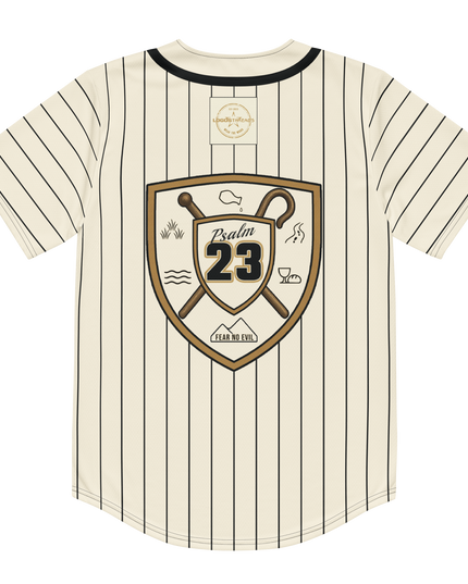 Psalm 23 Baseball Jersey (Light Edition) | Minimal Christian Baseball Jersey | Logos Threads