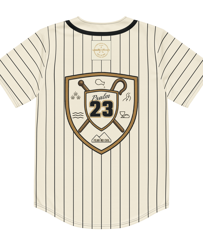 Psalm 23 Baseball Jersey (Light Edition) | Minimal Christian Baseball Jersey | Logos Threads