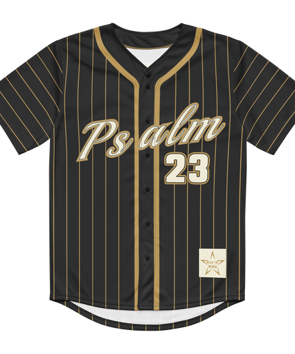 Psalm 23 Baseball Jersey (Dark Edition) | Minimal Christian Baseball Jersey | Logos Threads