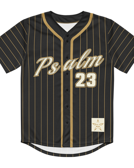 Psalm 23 Baseball Jersey (Dark Edition) | Minimal Christian Baseball Jersey | Logos Threads