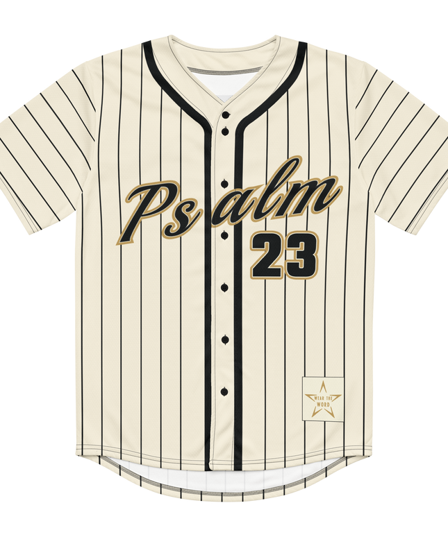 Psalm 23 Baseball Jersey (Light Edition) | Minimal Christian Baseball Jersey | Logos Threads