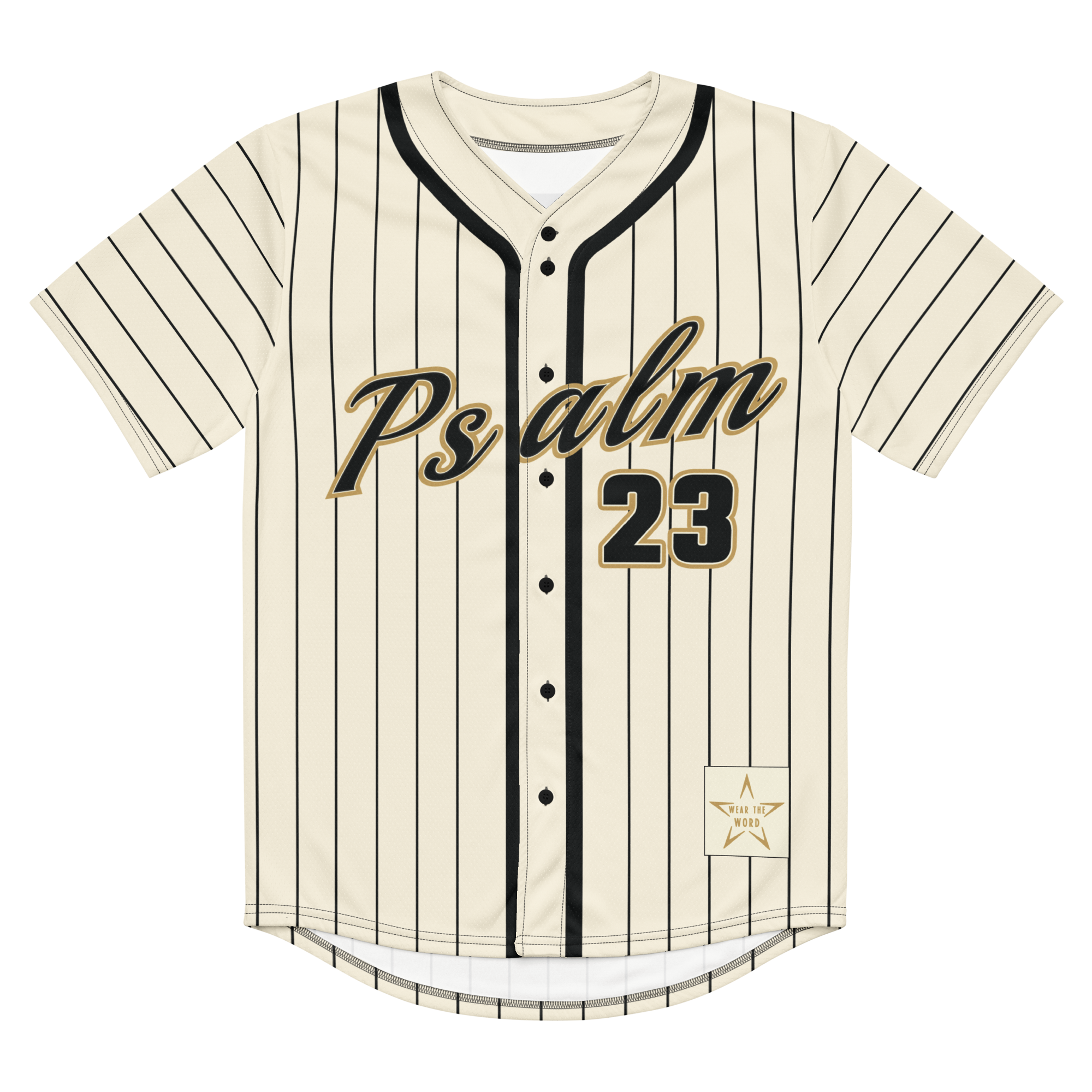 Psalm 23 Baseball Jersey (Light Edition) | Minimal Christian Baseball Jersey | Logos Threads