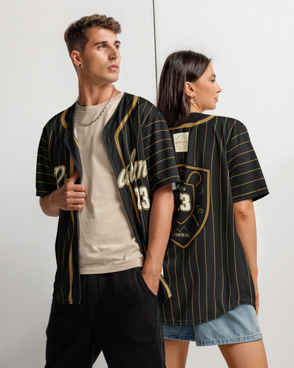 Psalm 23 Baseball Jersey (Dark Edition) | Minimal Christian Baseball Jersey | Logos Threads