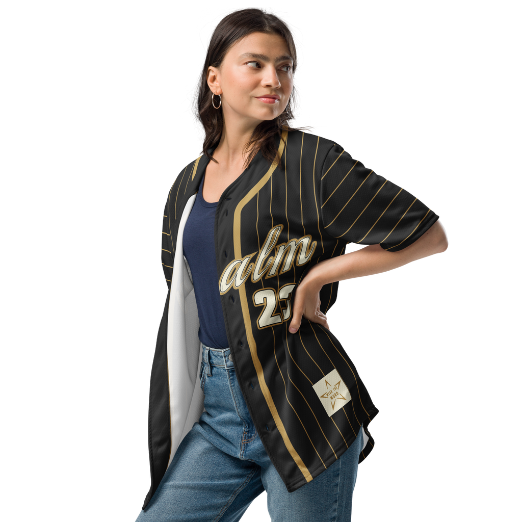 Psalm 23 Baseball Jersey (Dark Edition) | Minimal Christian Baseball Jersey | Logos Threads