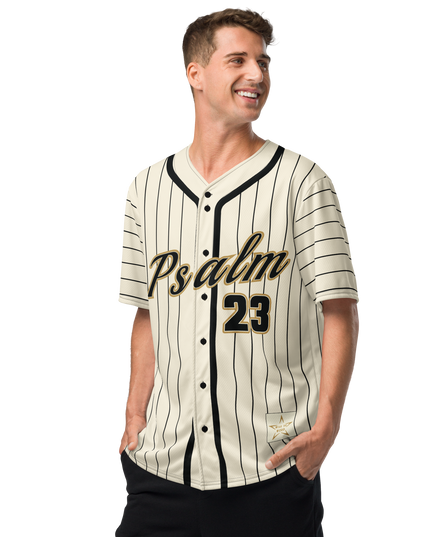 Psalm 23 Baseball Jersey (Light Edition) | Minimal Christian Baseball Jersey | Logos Threads
