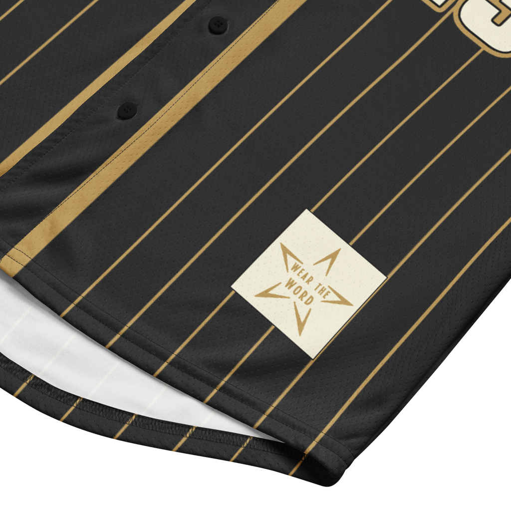 Psalm 23 Baseball Jersey (Dark Edition) | Minimal Christian Baseball Jersey | Logos Threads