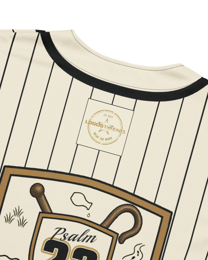 Psalm 23 Baseball Jersey (Light Edition) | Minimal Christian Baseball Jersey | Logos Threads