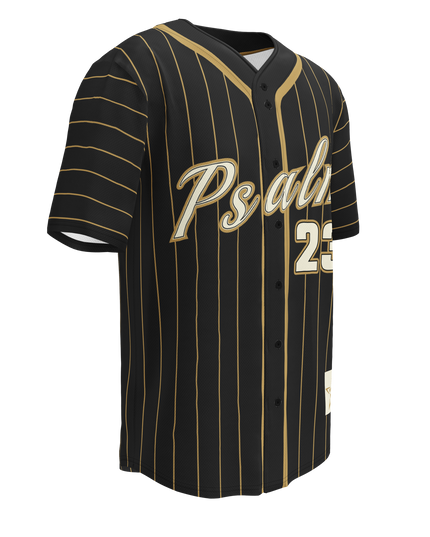 Psalm 23 Baseball Jersey (Dark Edition) | Minimal Christian Baseball Jersey | Logos Threads