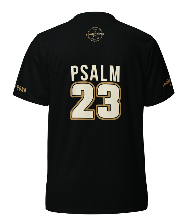 Psalm 23 Standard Jersey (Dark Edition) | Minimal Christian Jersey | Logos Threads