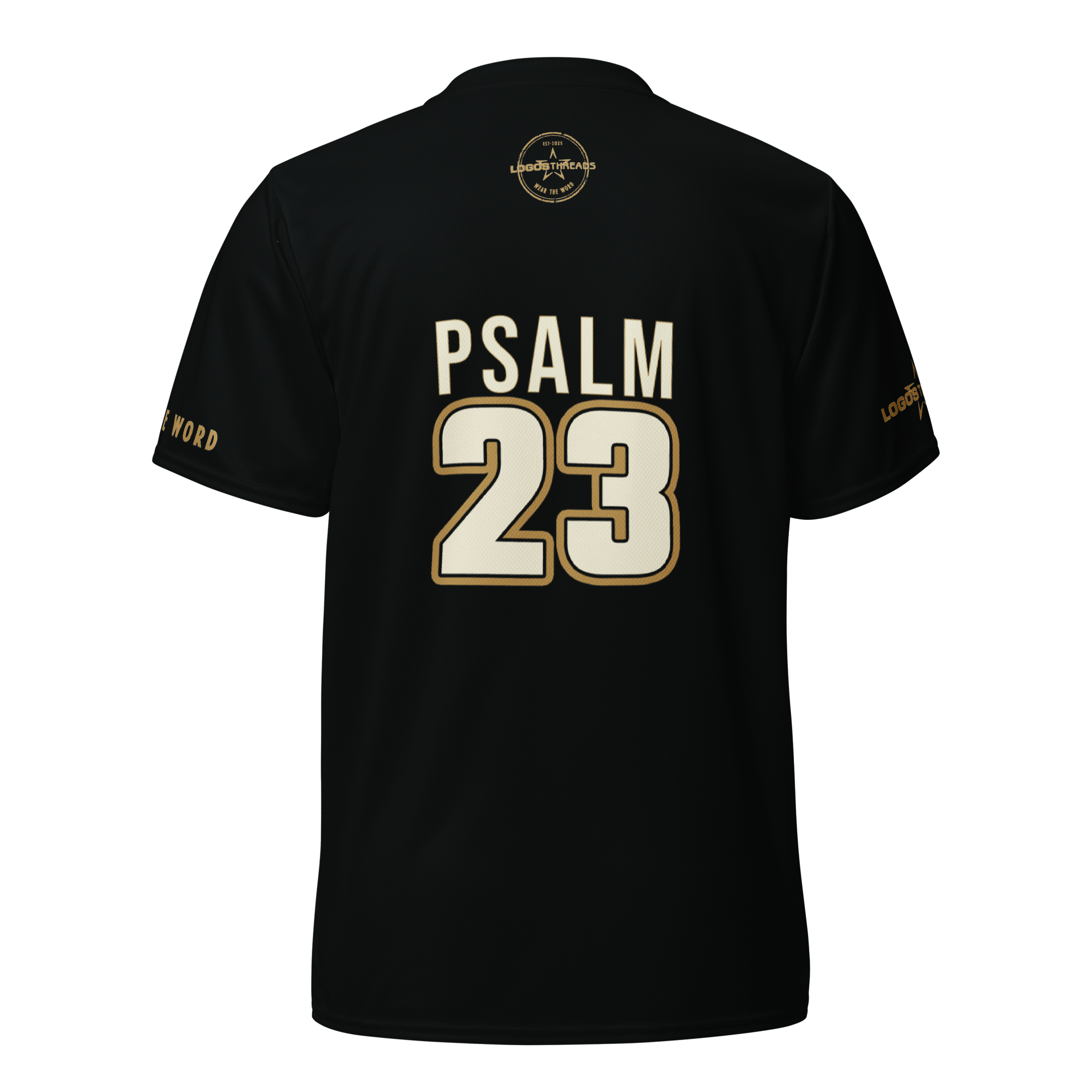 Psalm 23 Standard Jersey (Dark Edition) | Minimal Christian Jersey | Logos Threads