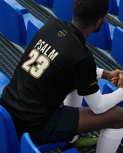 Psalm 23 Standard Jersey (Dark Edition) | Minimal Christian Jersey | Logos Threads