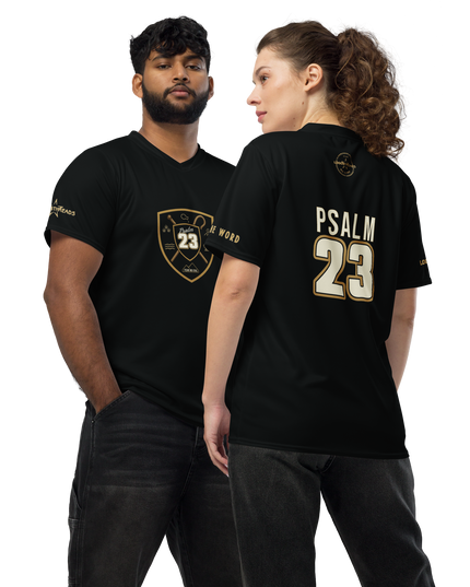 Psalm 23 Standard Jersey (Dark Edition) | Minimal Christian Jersey | Logos Threads