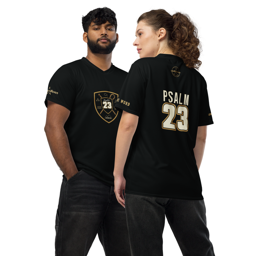 Psalm 23 Standard Jersey (Dark Edition) | Minimal Christian Jersey | Logos Threads