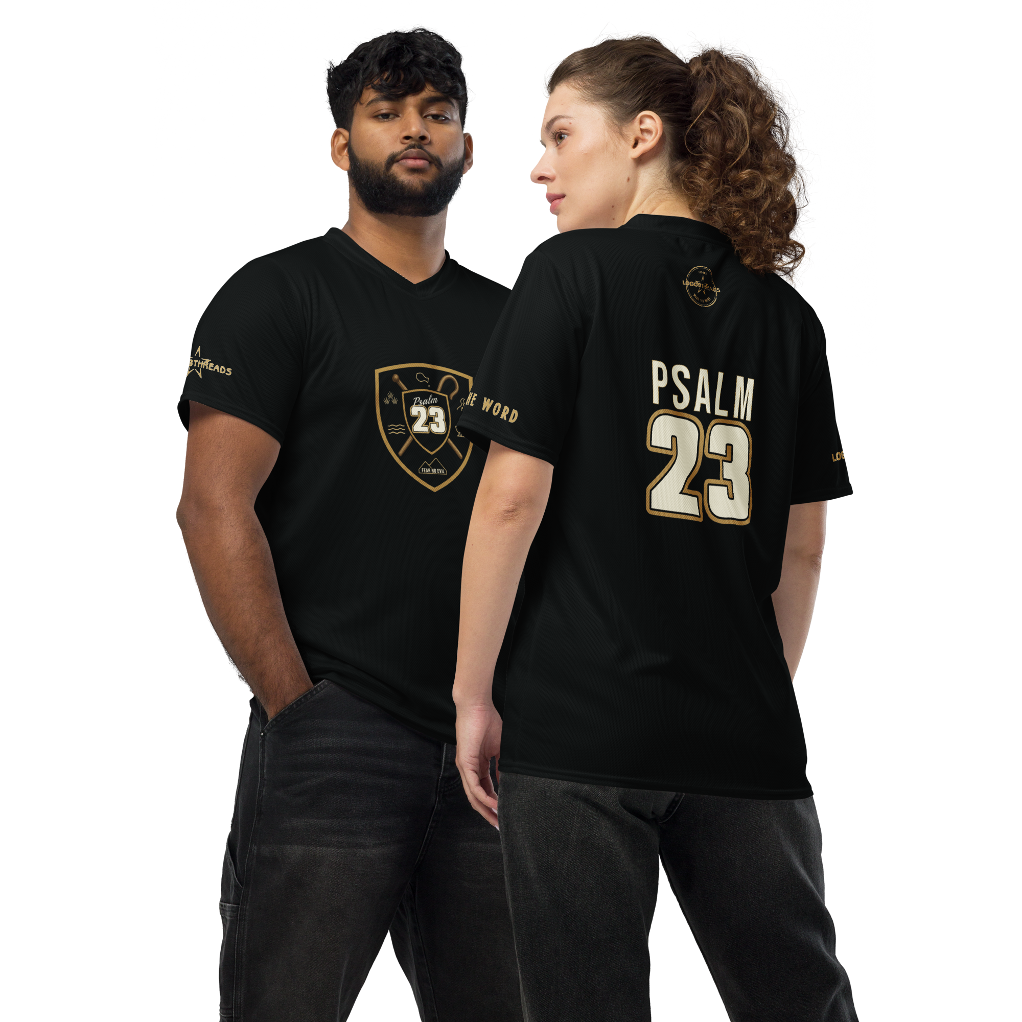 Psalm 23 Standard Jersey (Dark Edition) | Minimal Christian Jersey | Logos Threads