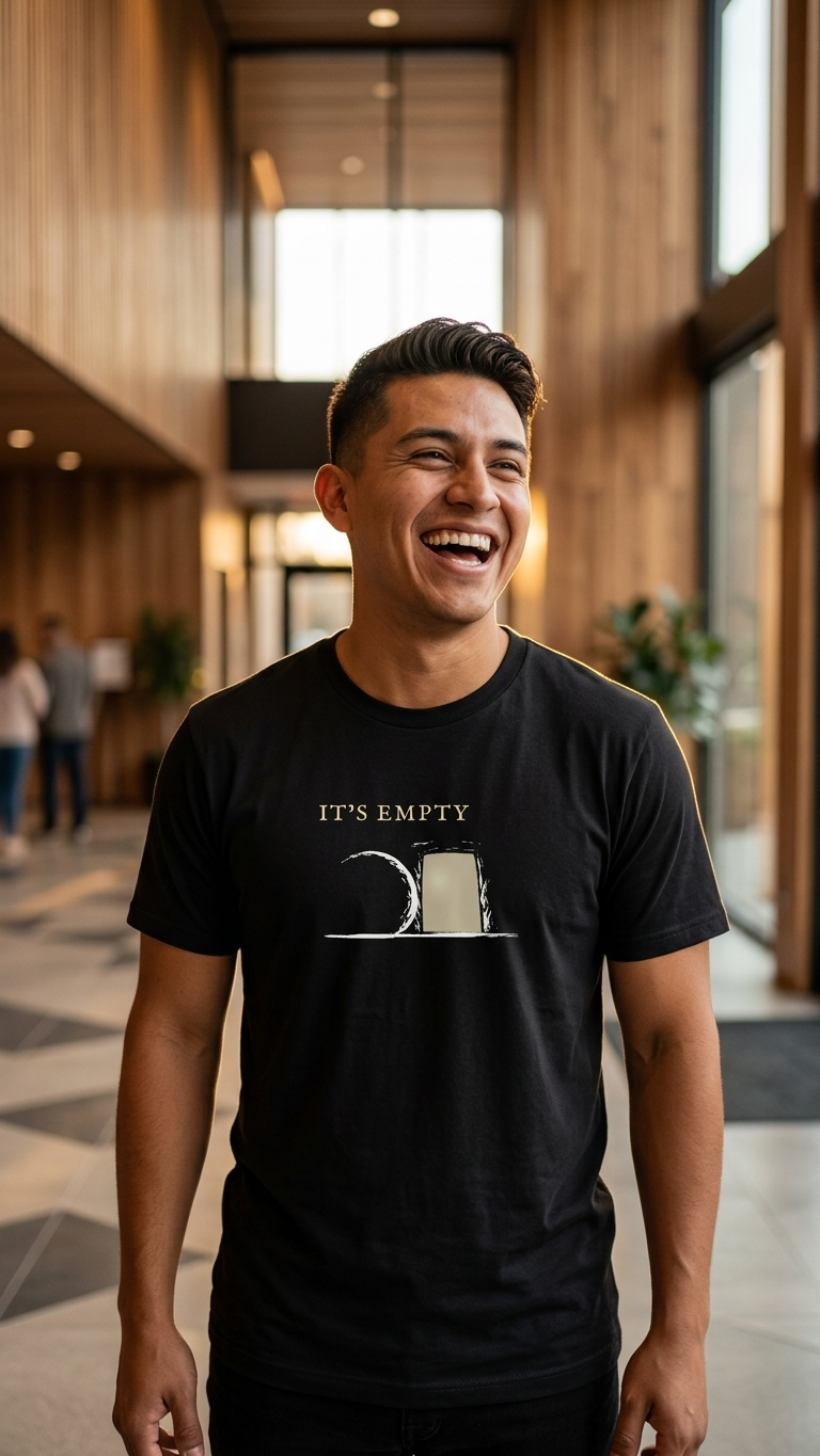 It’s Empty Tee (AU Dark Edition) | Minimal Christian T-Shirt | Logos Threads