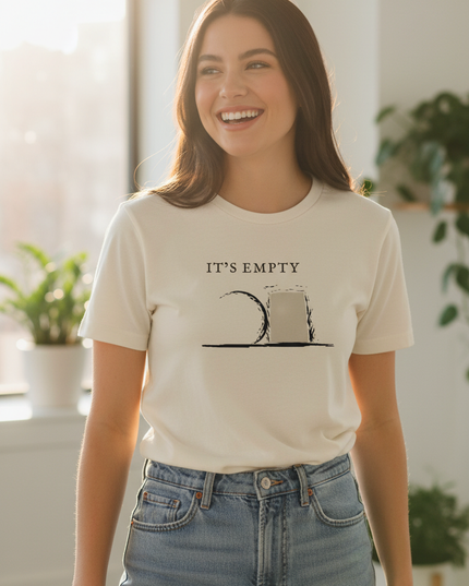 It’s Empty Tee (AU Light Edition) | Minimal Christian T-Shirt | Logos Threads