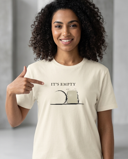 It’s Empty Tee (AU Light Edition) | Minimal Christian T-Shirt | Logos Threads