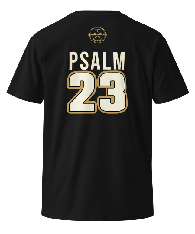 Psalm 23 Tee (Dark Edition)  | Minimal Christian T-Shirt | Logos Threads