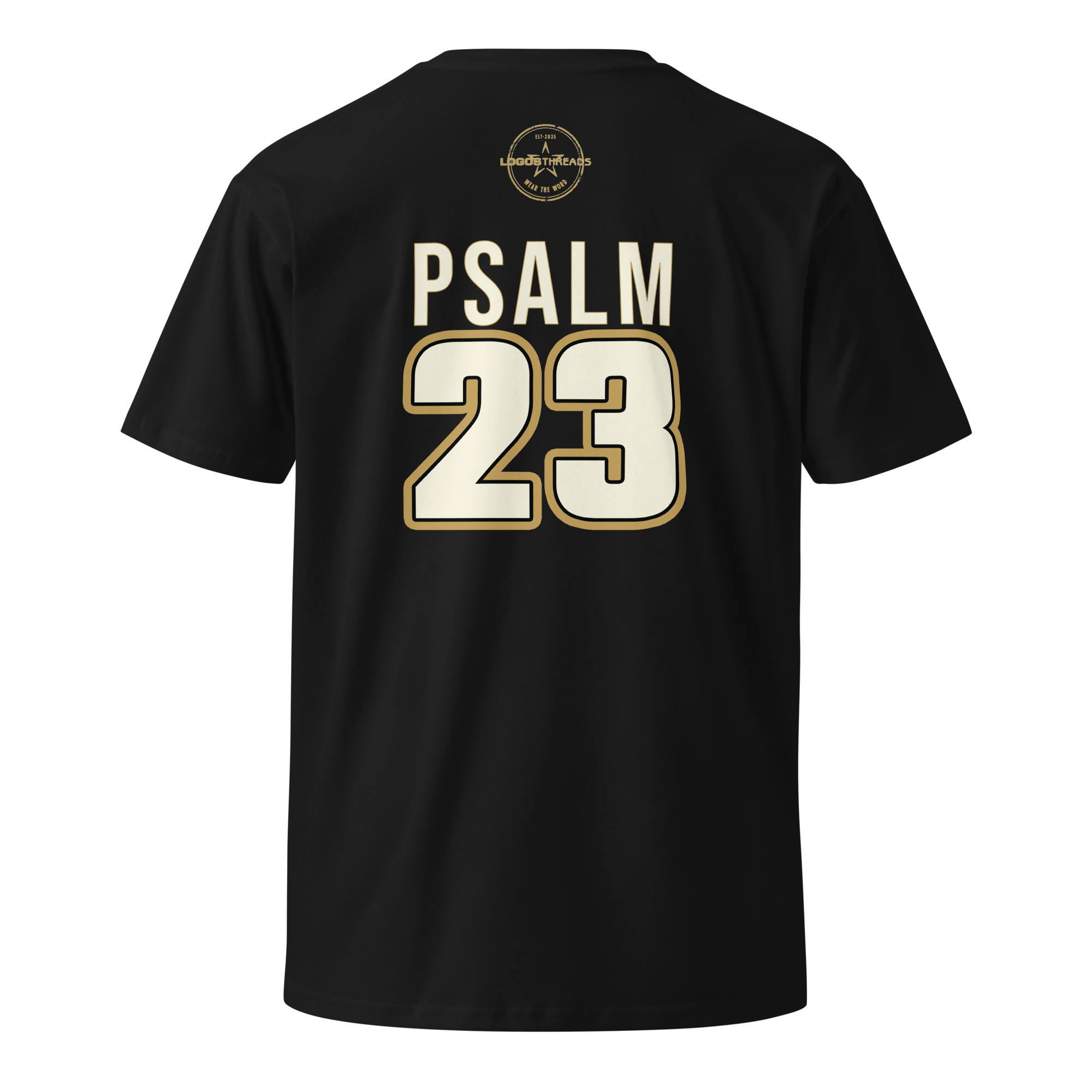 Psalm 23 Tee (Dark Edition)  | Minimal Christian T-Shirt | Logos Threads