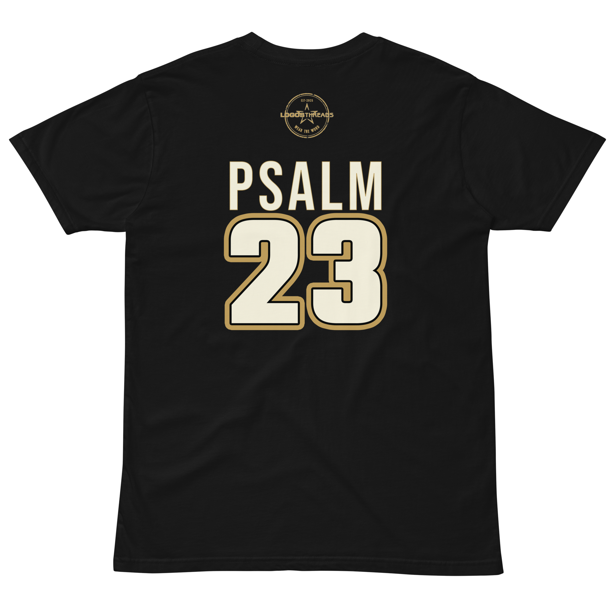 Psalm 23 Tee (Dark Edition)  | Minimal Christian T-Shirt | Logos Threads