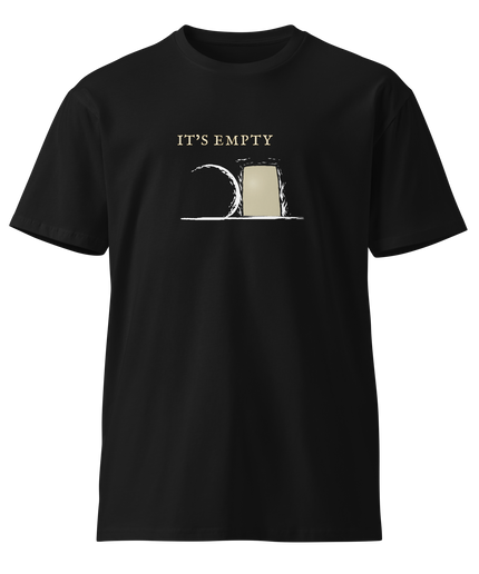 It’s Empty Tee (AU Dark Edition) | Minimal Christian T-Shirt | Logos Threads
