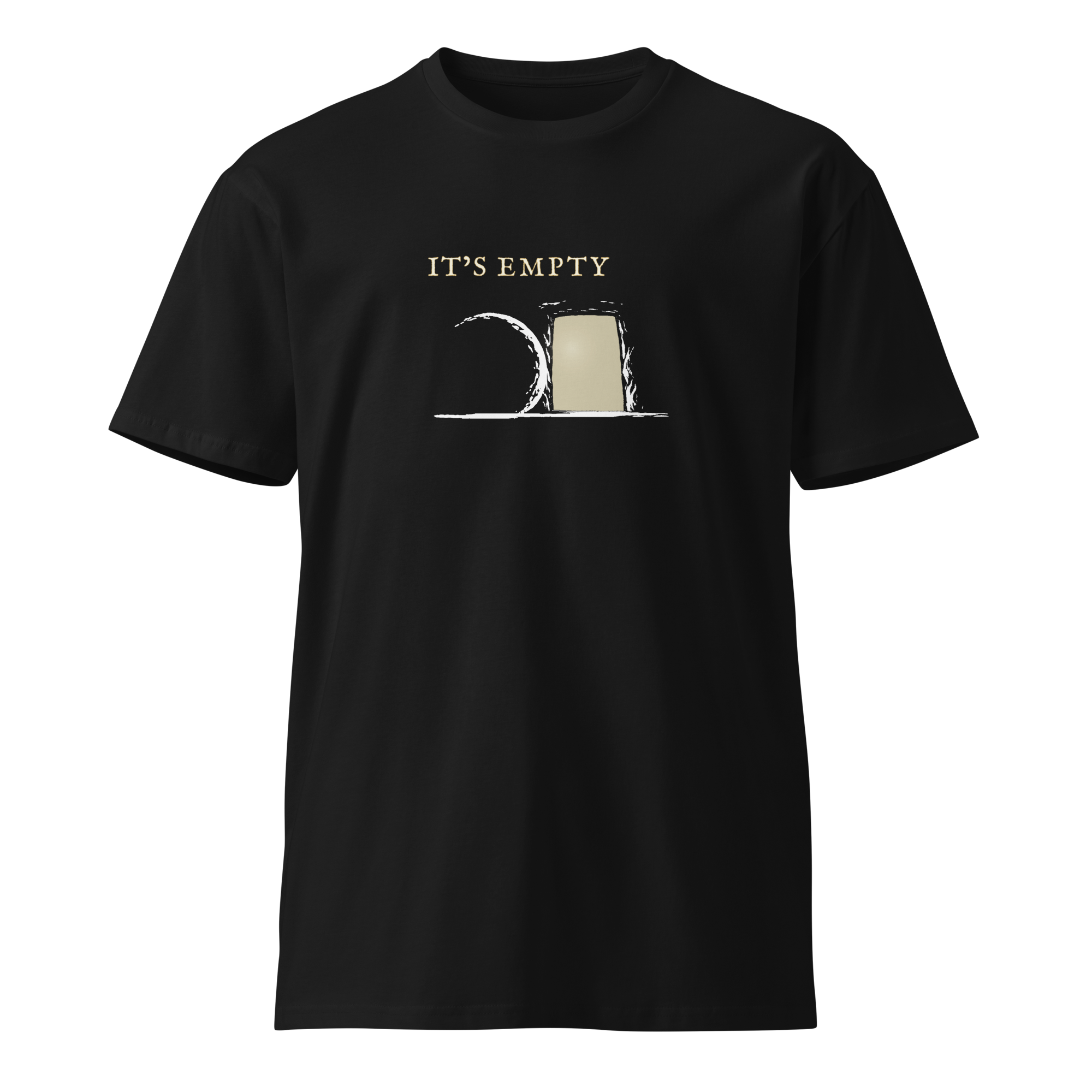It’s Empty Tee (AU Dark Edition) | Minimal Christian T-Shirt | Logos Threads