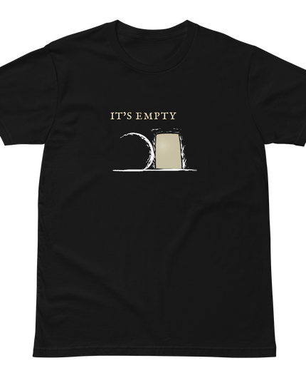 It’s Empty Tee (AU Dark Edition) | Minimal Christian T-Shirt | Logos Threads