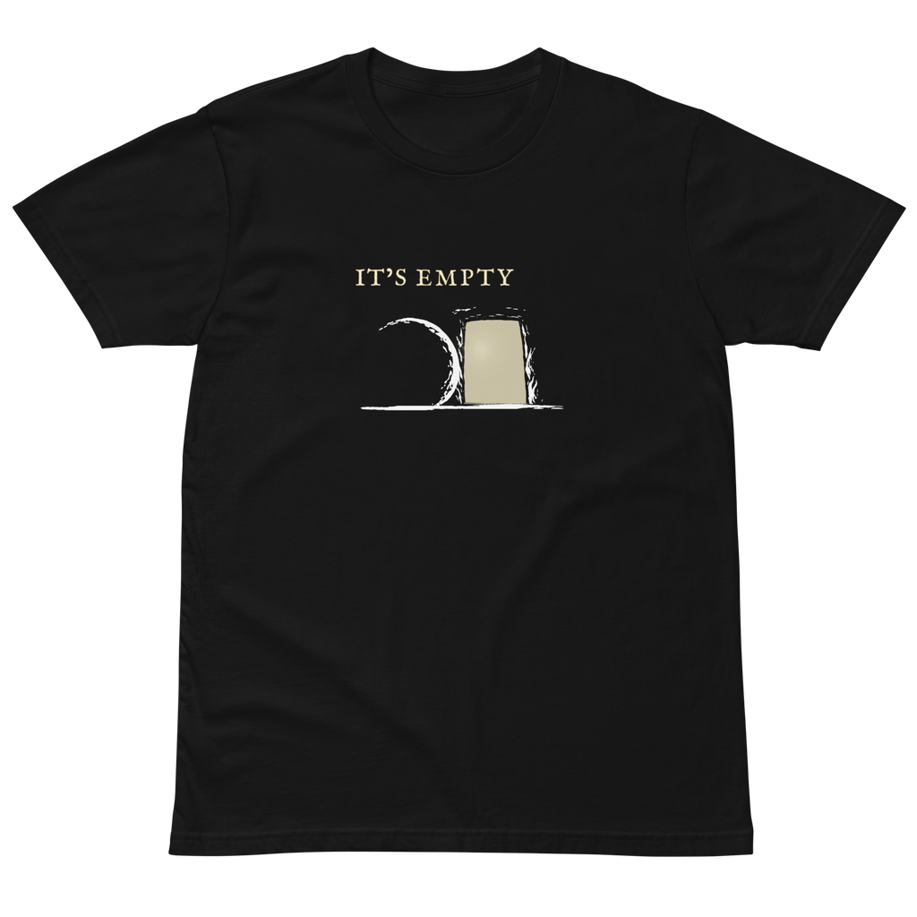 It’s Empty Tee (AU Dark Edition) | Minimal Christian T-Shirt | Logos Threads